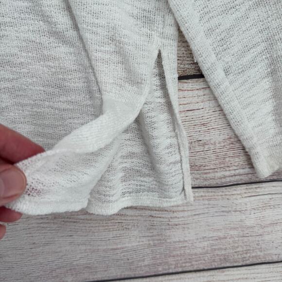 Cherish Loose Knit V-Neck Oversized Sweater Women's Large White - Picture 9 of 11